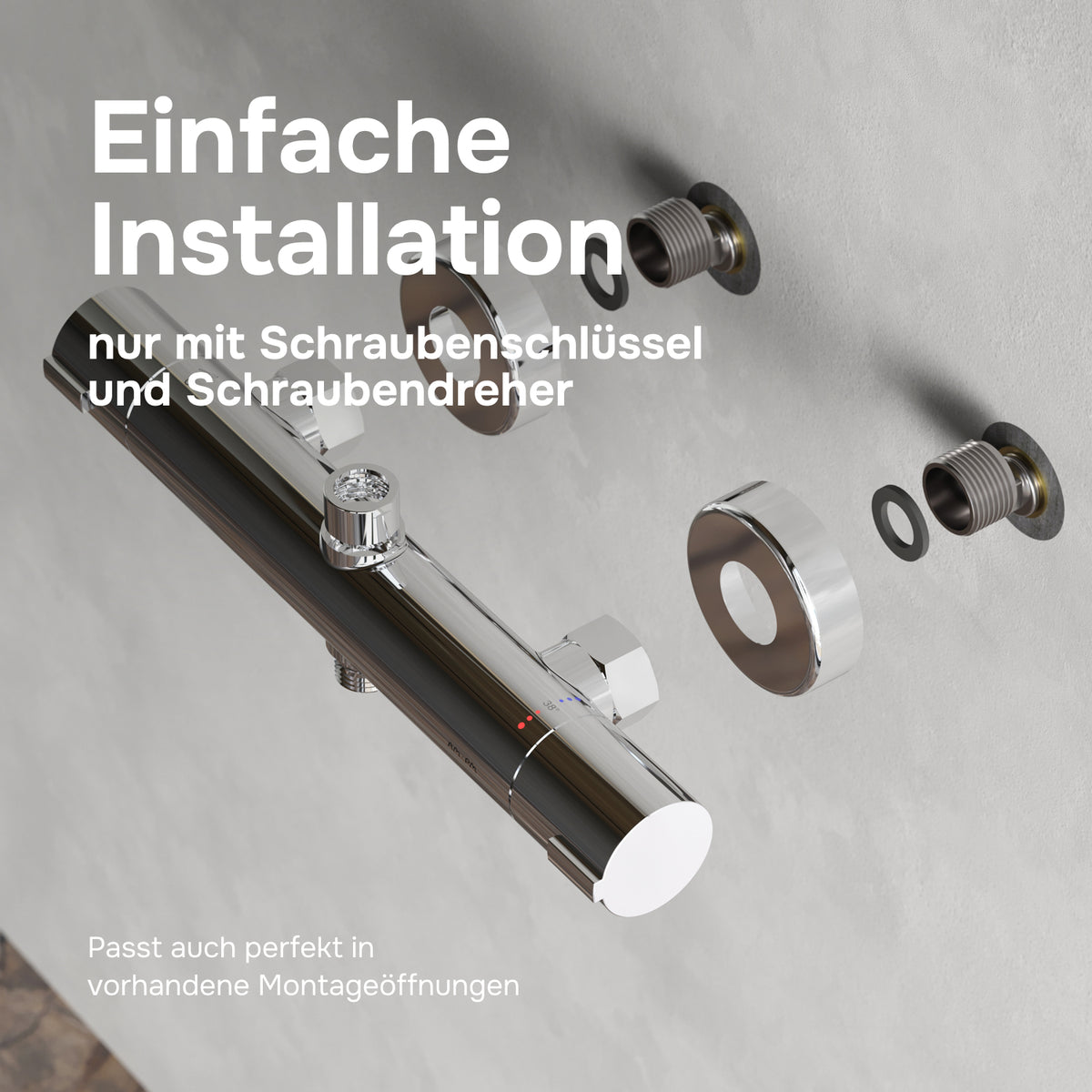 Duschsystem Play mit Thermostat und Regendusche – F078Z400