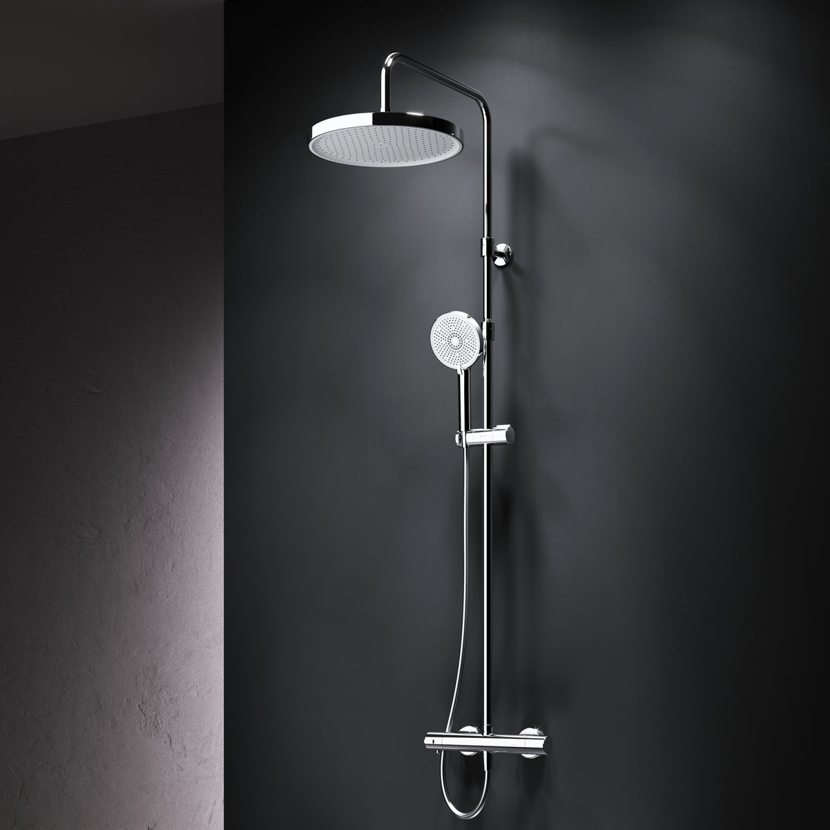 Système de douche Play avec thermostat et douche à effet pluie–F078Z400