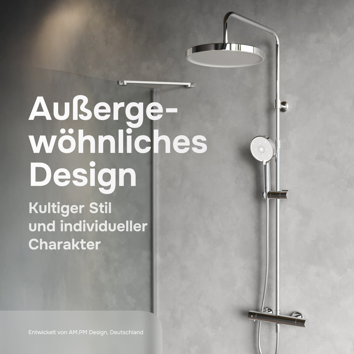 Duschsystem Play mit Thermostat und Regendusche – F078Z400