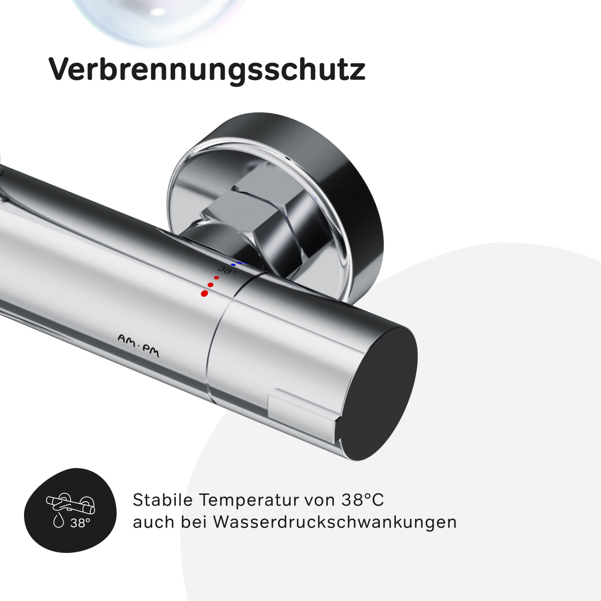 Système de douche Play avec thermostat et douche à effet pluie–F078Z400