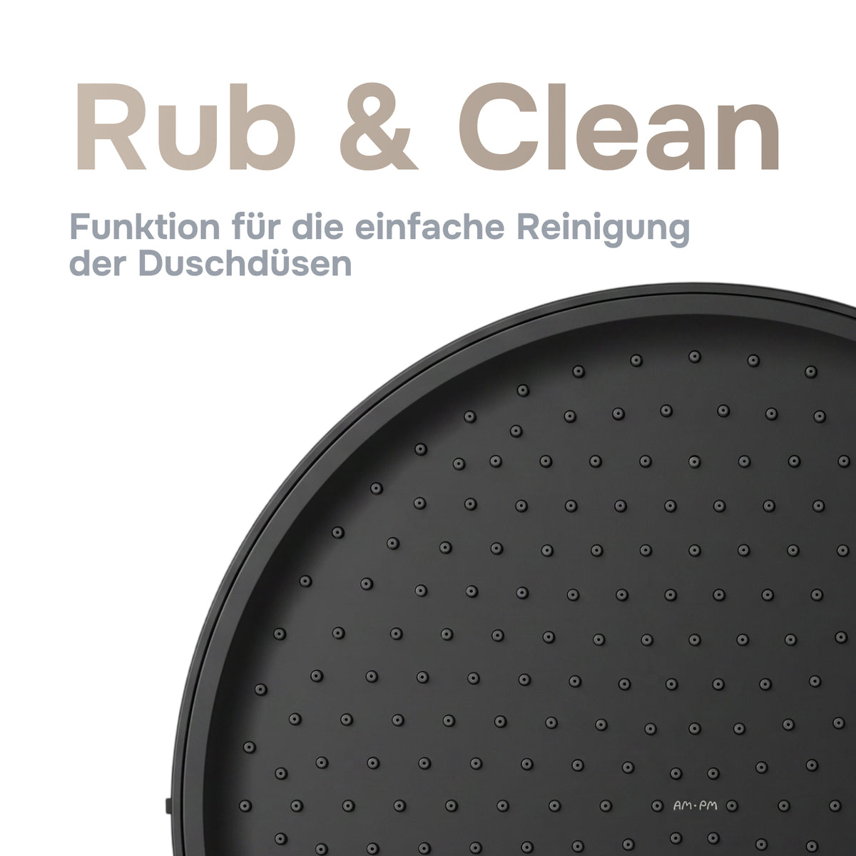 Duschsystem Play mit Thermostat und Regendusche, Schwarz – F078Z422