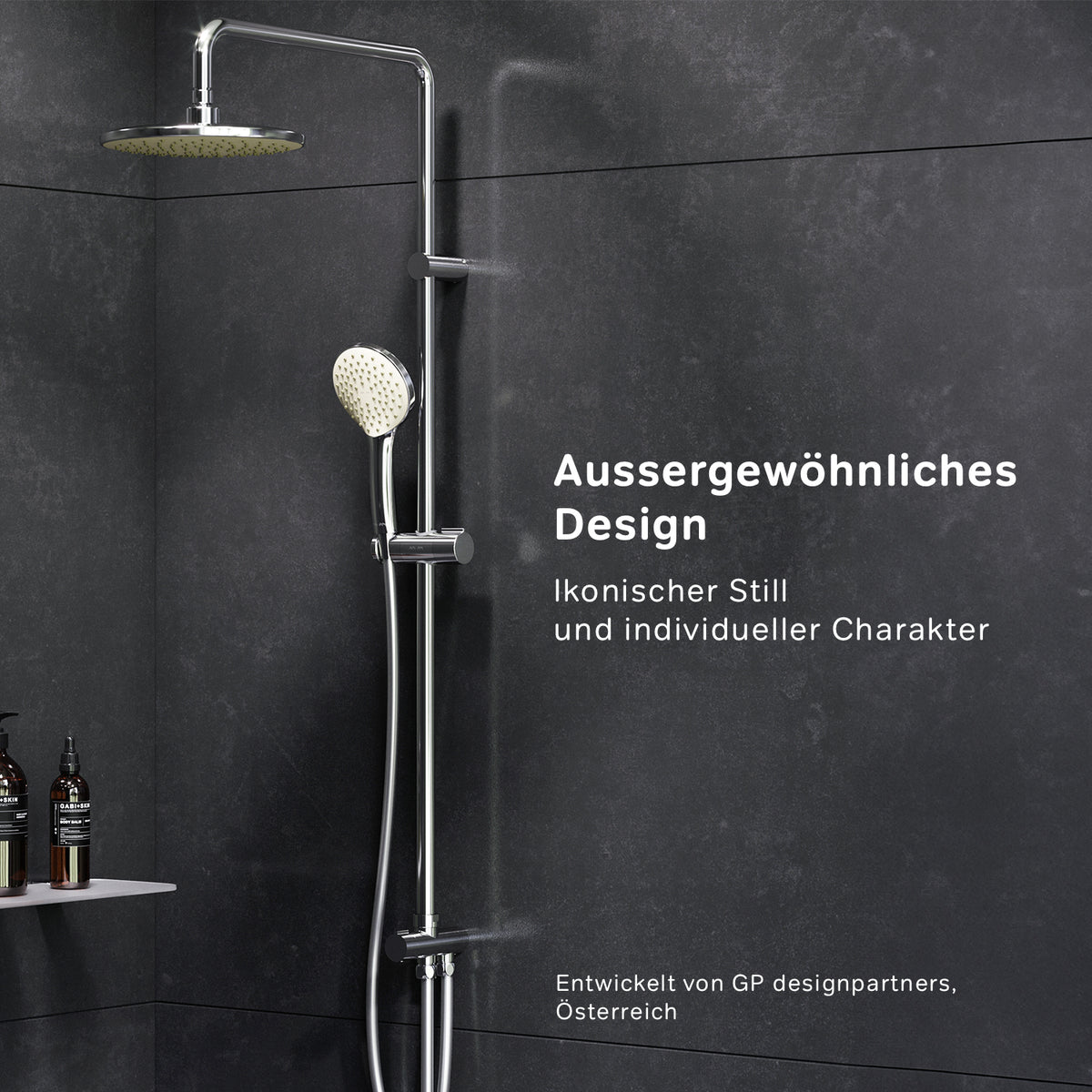 F0790000 Duschsystem Gem Regendusche set Duschsäule ampm-store.de
