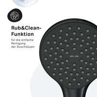 F0790022 Duschsystem Gem Regendusche set Duschsäule, Schwarz ampm-store.de
