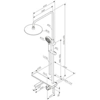 F079H700 Duschsystem mit Regalmischer Flash Regendusche set Duschsäule ampm-store.de
