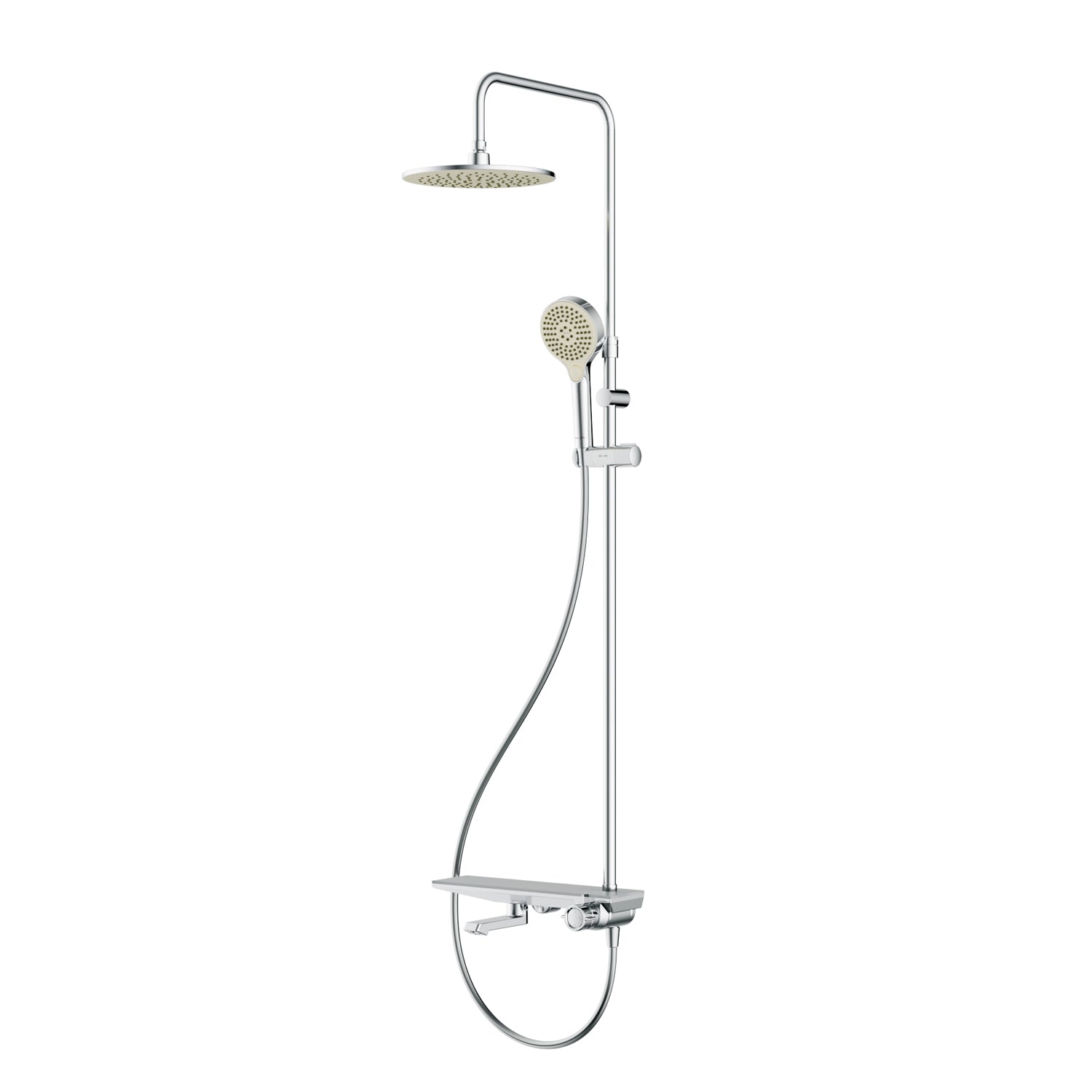 Colonne de douche avec robinet thermostatique et étagère Flash F079H700 Set de douche à effet pluie