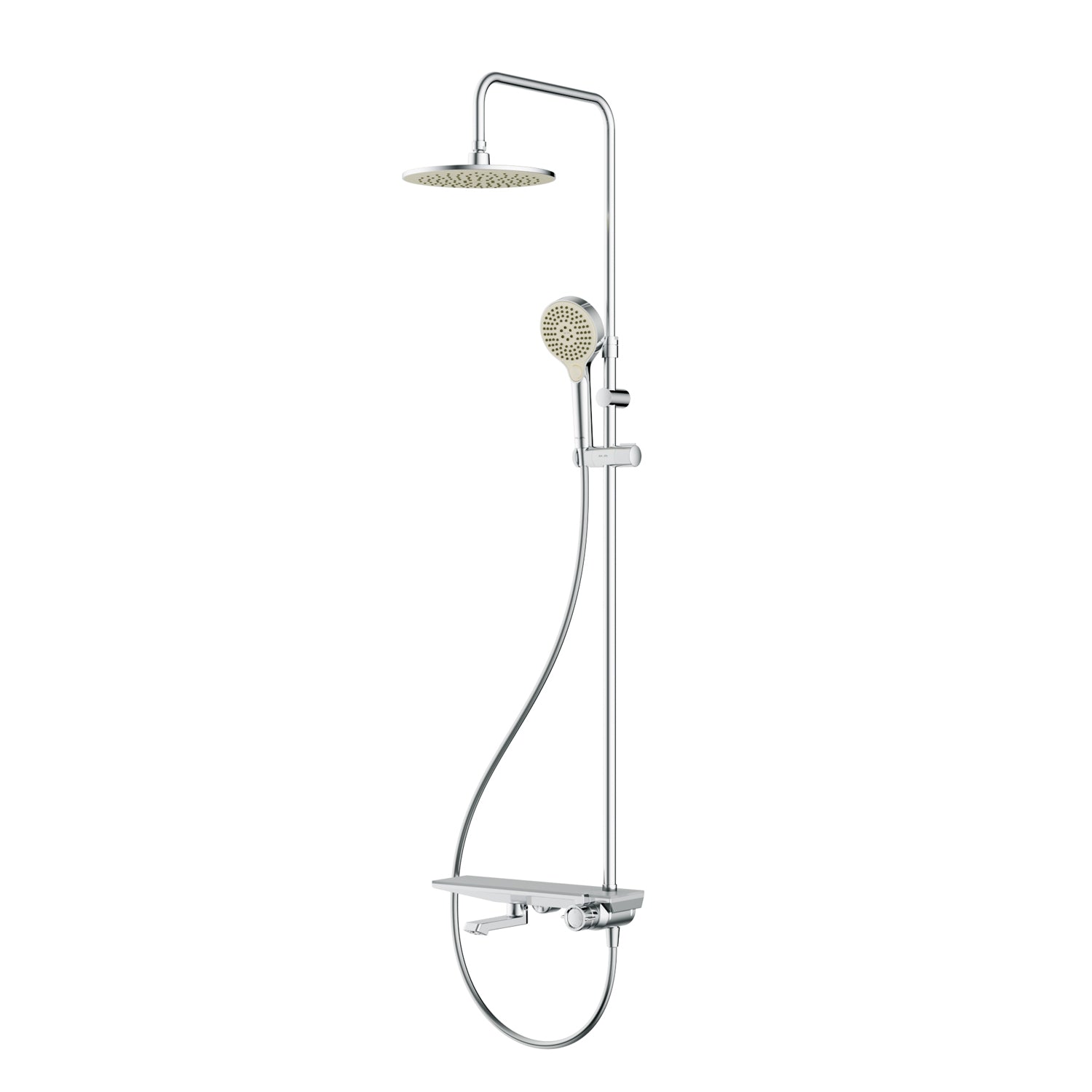 F079H700 Duschsystem mit Regalmischer Flash Regendusche set Duschsäule ampm-store.de
