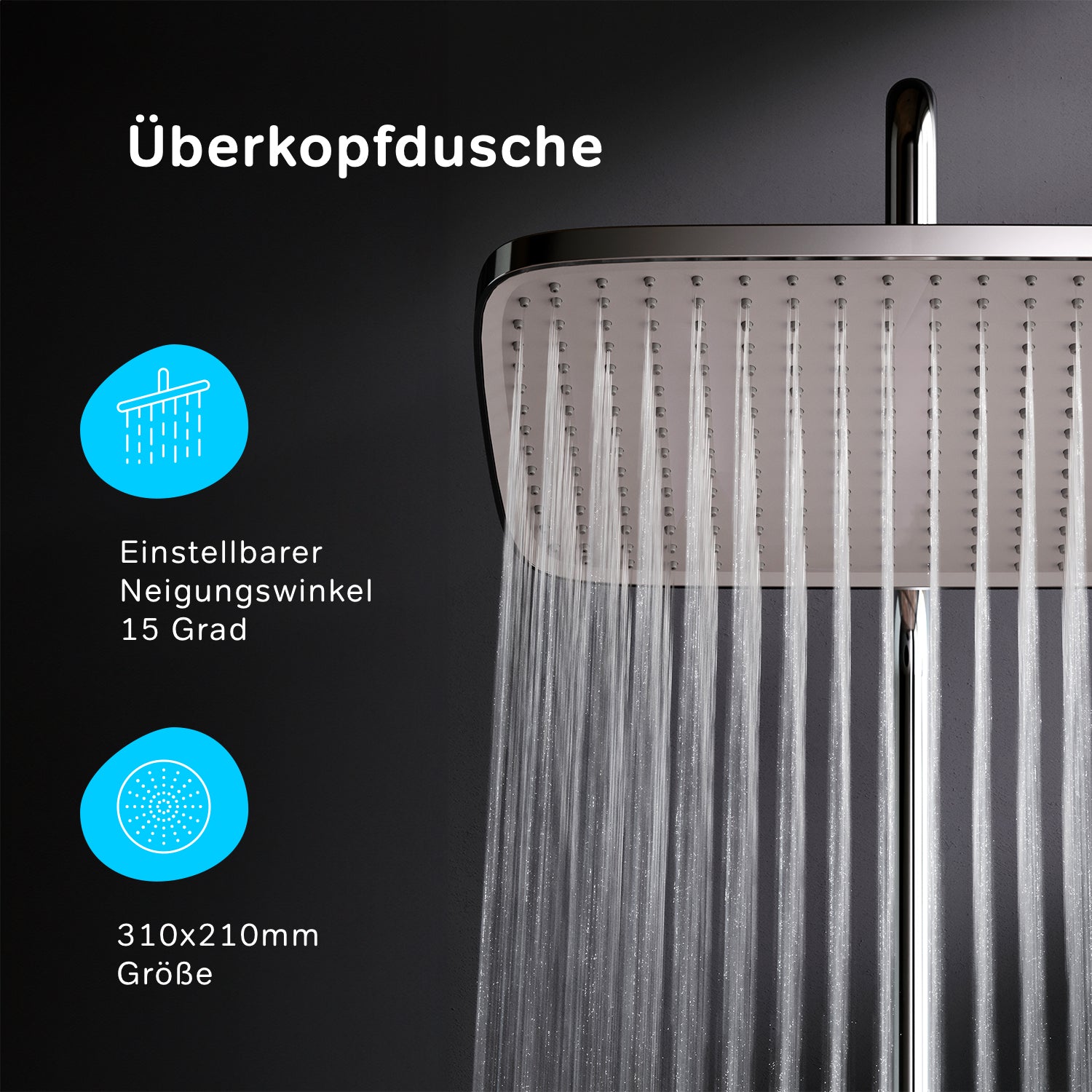 F07FA000 Duschsystem Func Regendusche set Duschsäule ampm-store.de
