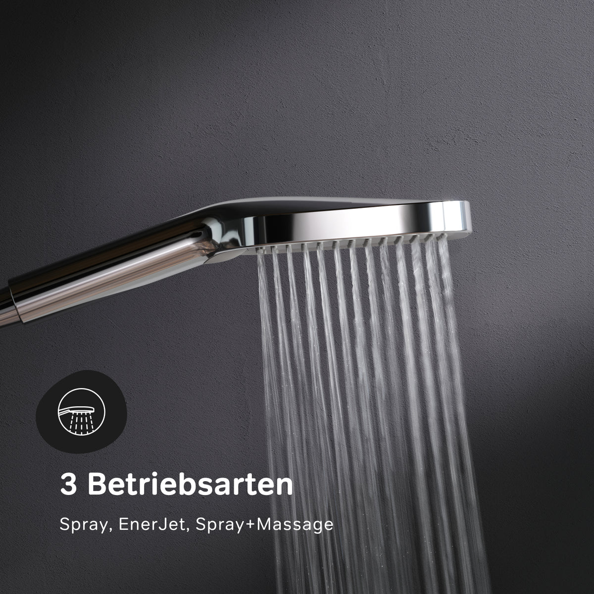 Système de douche Func avec thermostat et douche de pluie–F07FA200