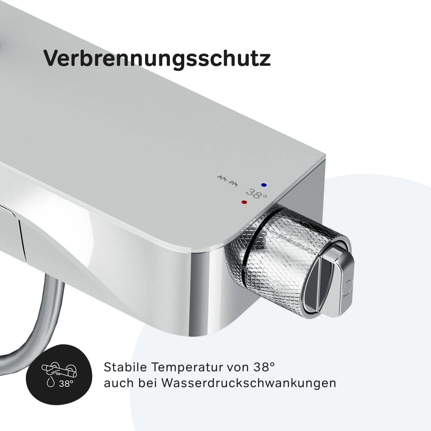 F07FA200 Système de douche avec robinetterie de douche thermostatique Func ensemble de douche à effet pluie colonne de douche