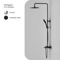 F07LA522 Like ShowerSpot mit Thermostat Armatur und Wanneneinlauf, schwarz | Online Store von AM.PM