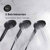 F07LA522 Duschsystem mit Thermostat Armatur und Wanneneinlauf Like Regendusche set Duschsäule, Schwarz ampm-store.de