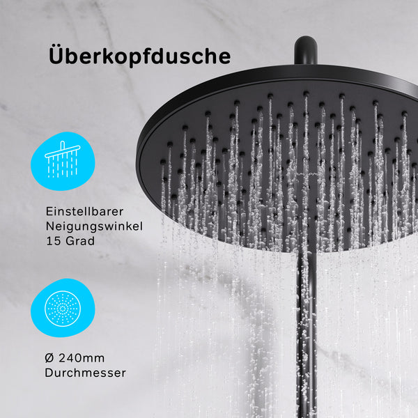 Duschsystem Mit Regendusche & Handbrause - 20,3 Cm, Oil Rubbed Bronze, Wandmontiert