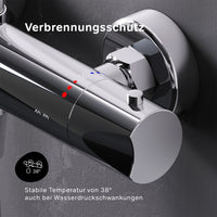 F07TA400 Duschsystem mit Thermostat Duscharmatur Hit Regendusche set Duschsäule ampm-store.de