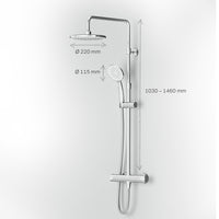 F07TA400 Duschsystem mit Thermostat Duscharmatur Hit Regendusche set Duschsäule ampm-store.de