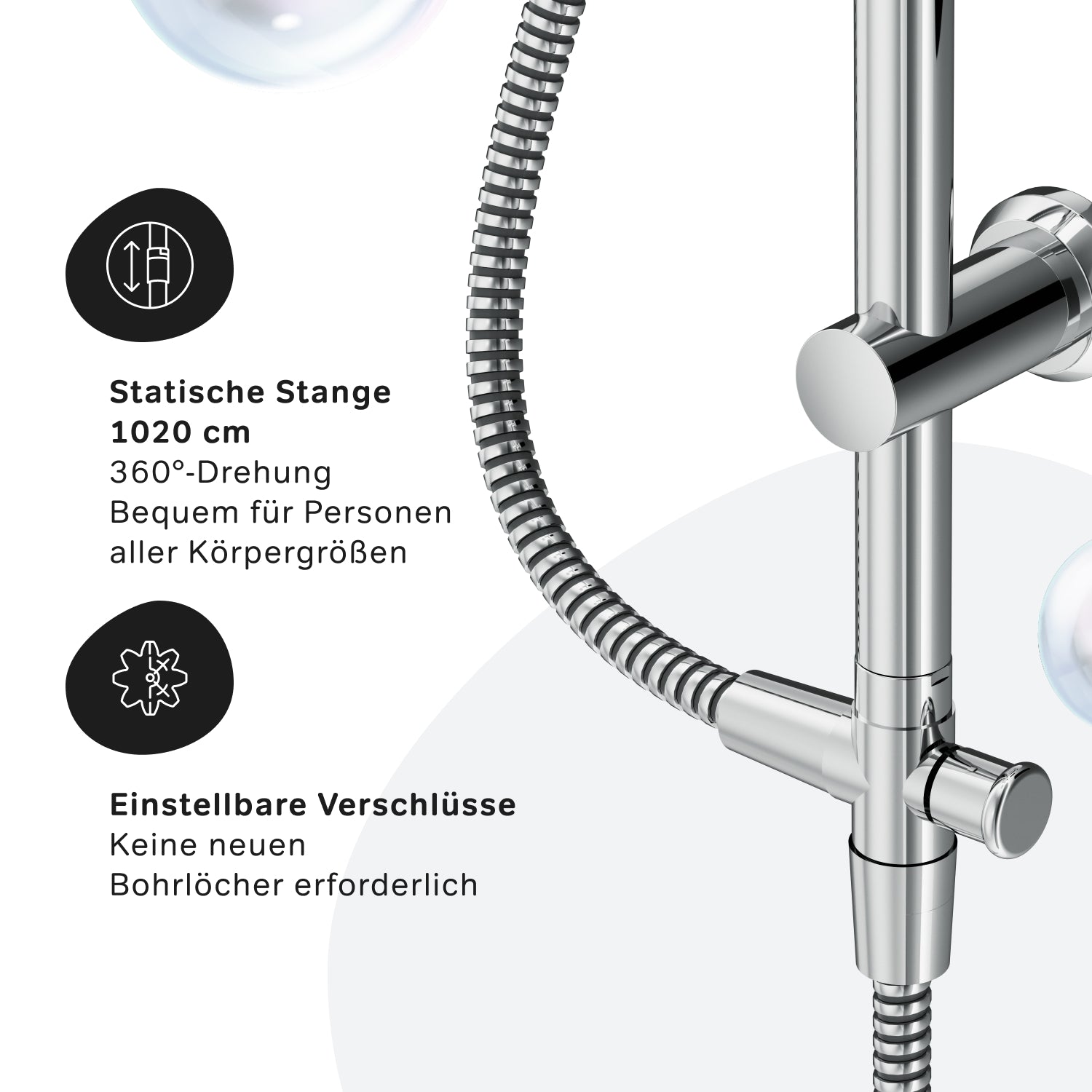 F07TB000 Système de douche Hit ensemble de douche à effet pluie colonne de douche
