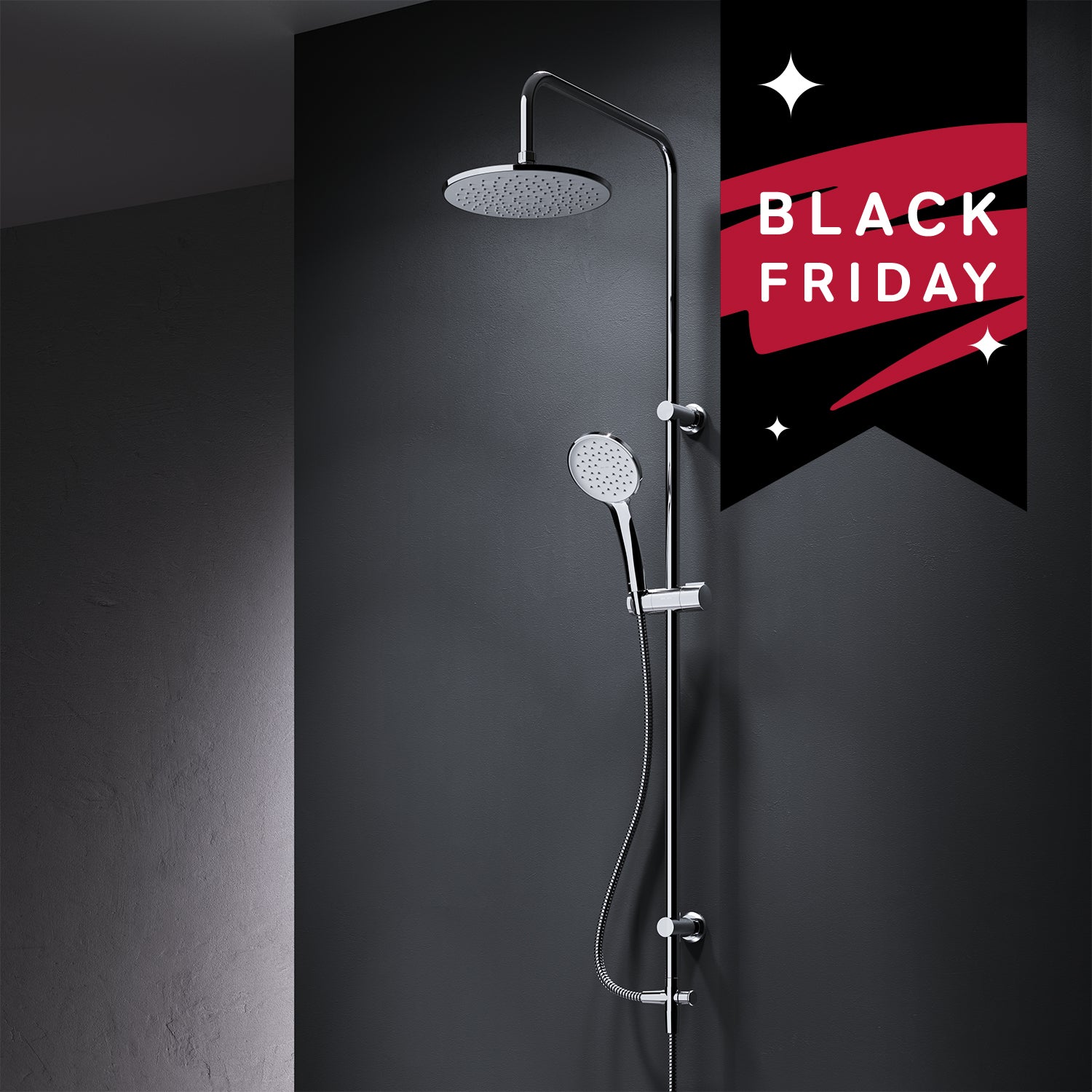 F07TB000 Duschsystem Hit Regendusche set Duschsäule