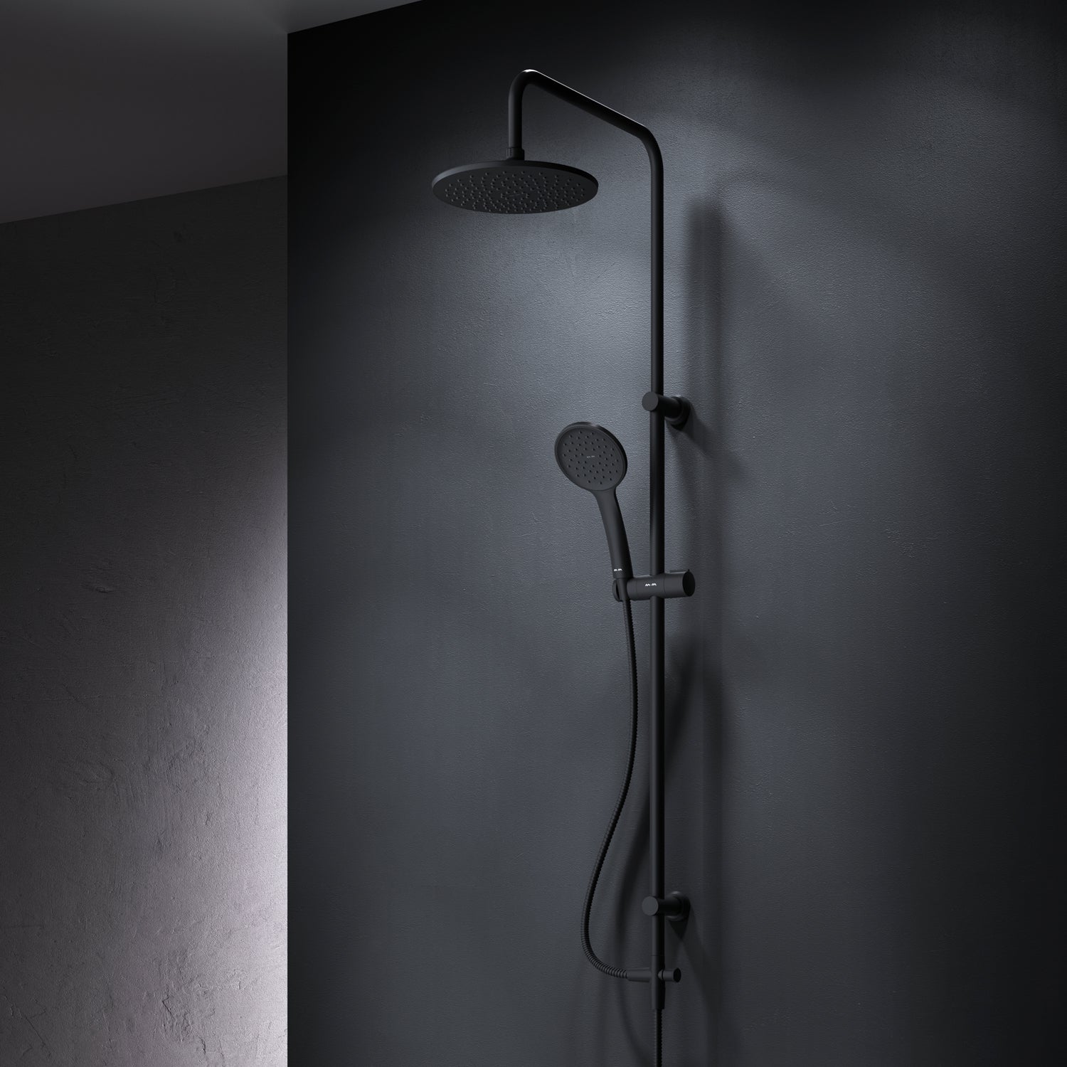 F07TB022 Système de douche Hit ensemble de douche à effet pluie colonne de douche noir