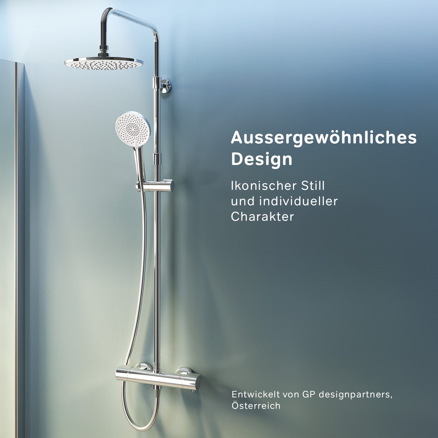 F07XA400 Duschsystem mit Thermostat Duscharmatur X-Joy Regendusche set Duschsäule ampm-store.de