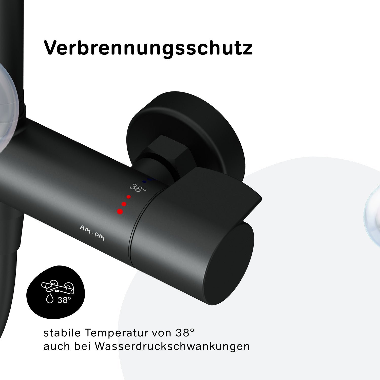 F07XA422 X-Joy Duschsystem mit Thermostat Duscharmatur, schwarz