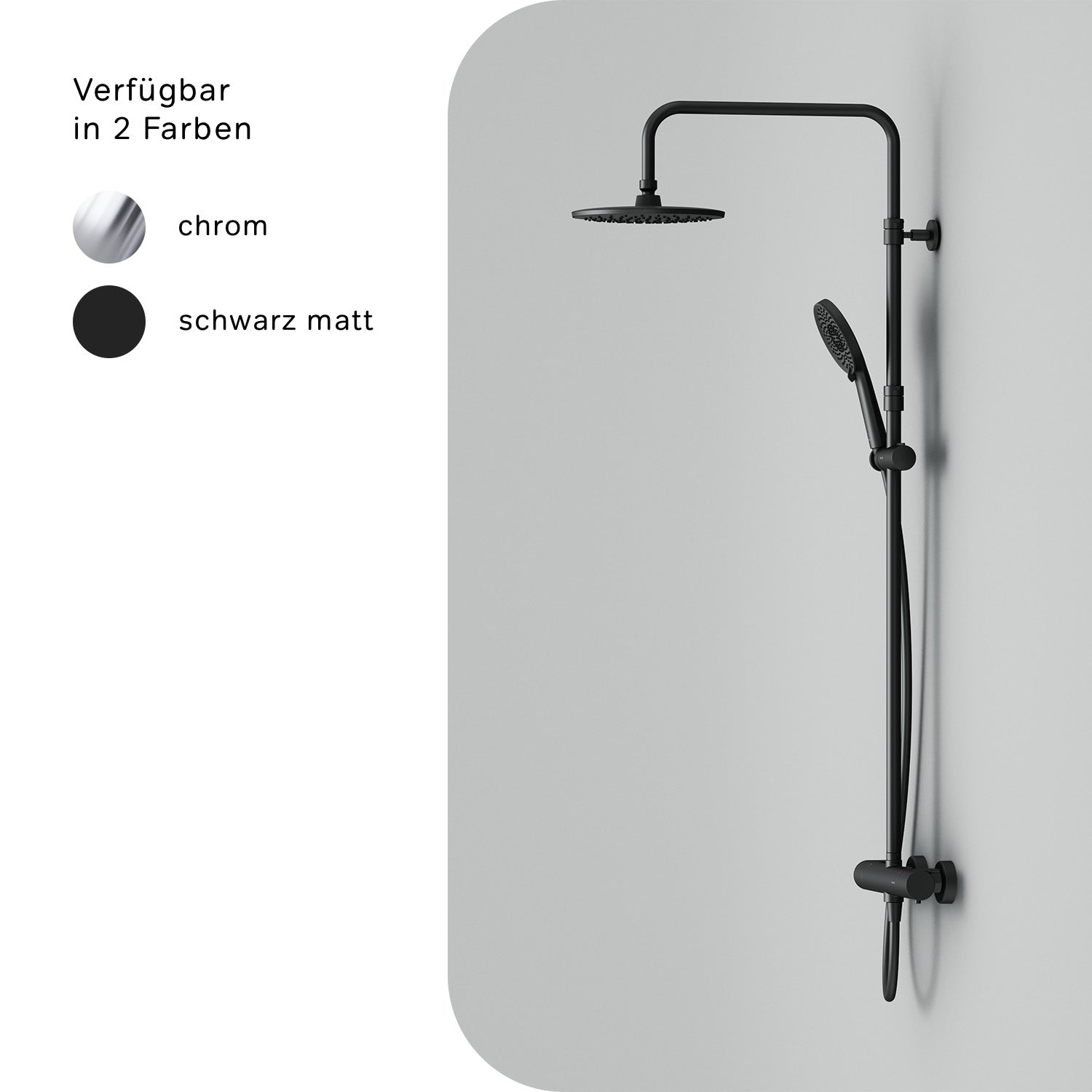 F07XA422 Duschsystem mit Thermostat Duscharmatur X-Joy Regendusche set Duschsäule, Schwarz ampm-store.de