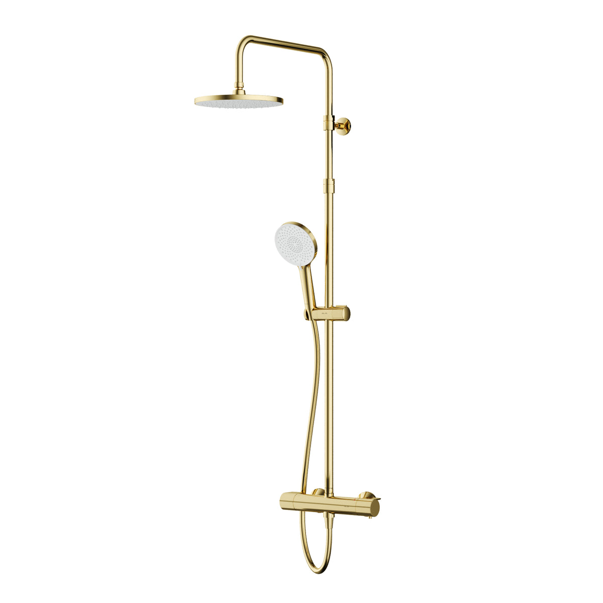 Système de douche X-Joy avec thermostat et douche de pluie, or–F07XA499