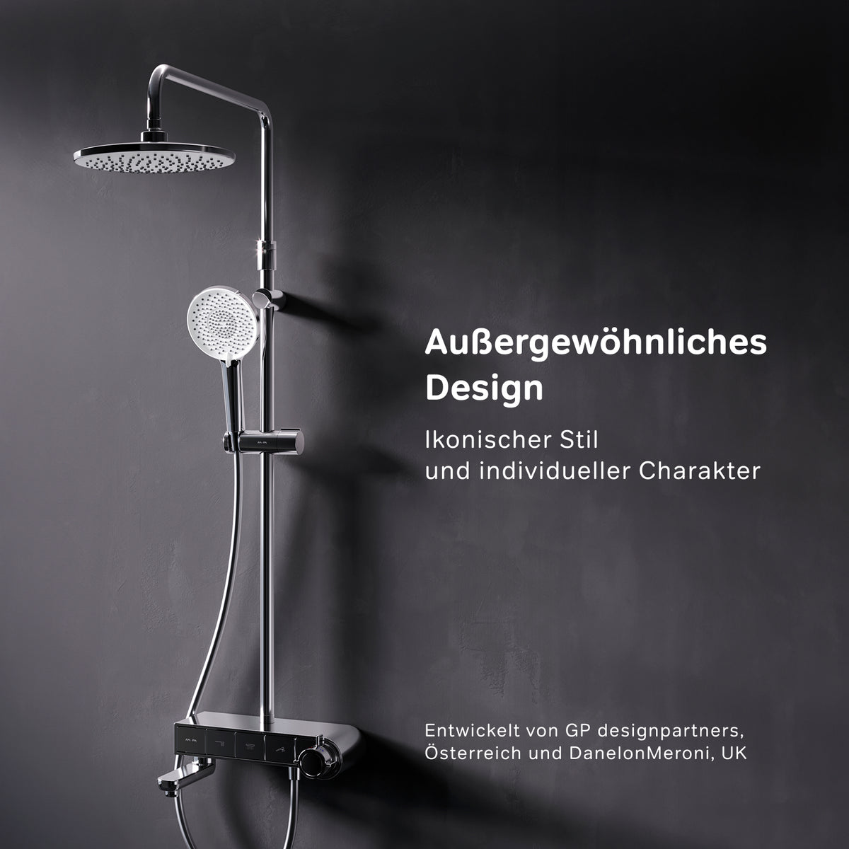 Système de douche X-Joy S avec thermostat et douche à effet pluie–F07XB300