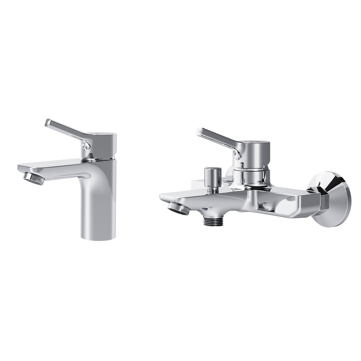 F408XB39 X-Joy S Armaturen-Set: Einhebel-Waschtischarmatur und Wannenarmatur/Brausearmatur ampm-store.de