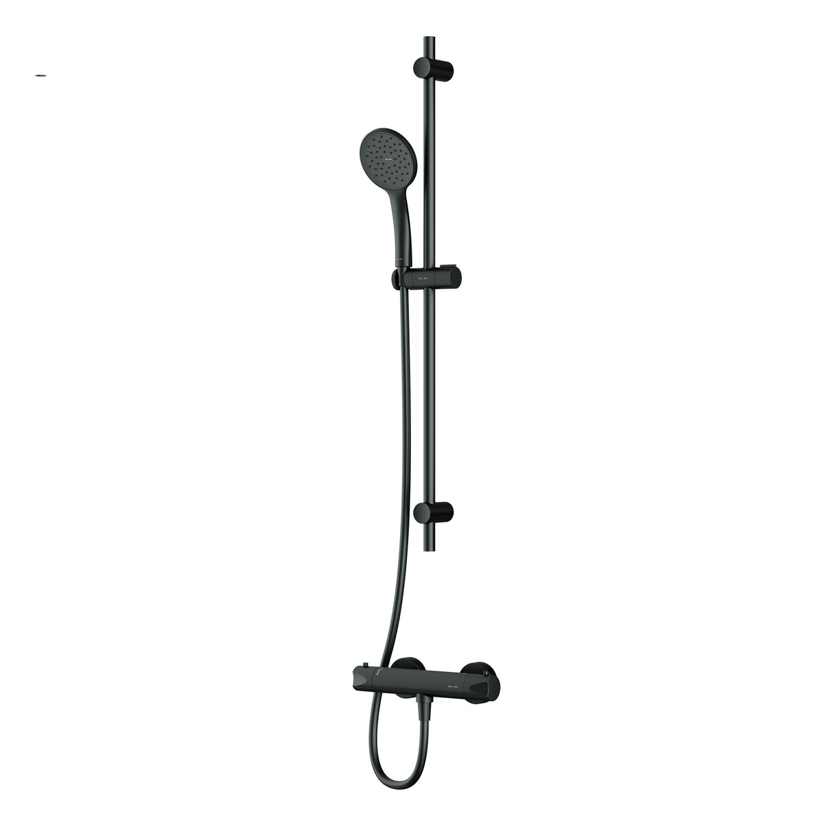 F428TA46 Hit Armaturen-Set: Thermostat Duscharmatur und Duschset, schwarz ampm-store.de