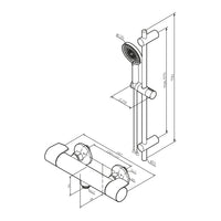 F428XA46 X-Joy Armaturen-Set: Thermostat Duscharmatur und Duschset, schwarz ampm-store.de