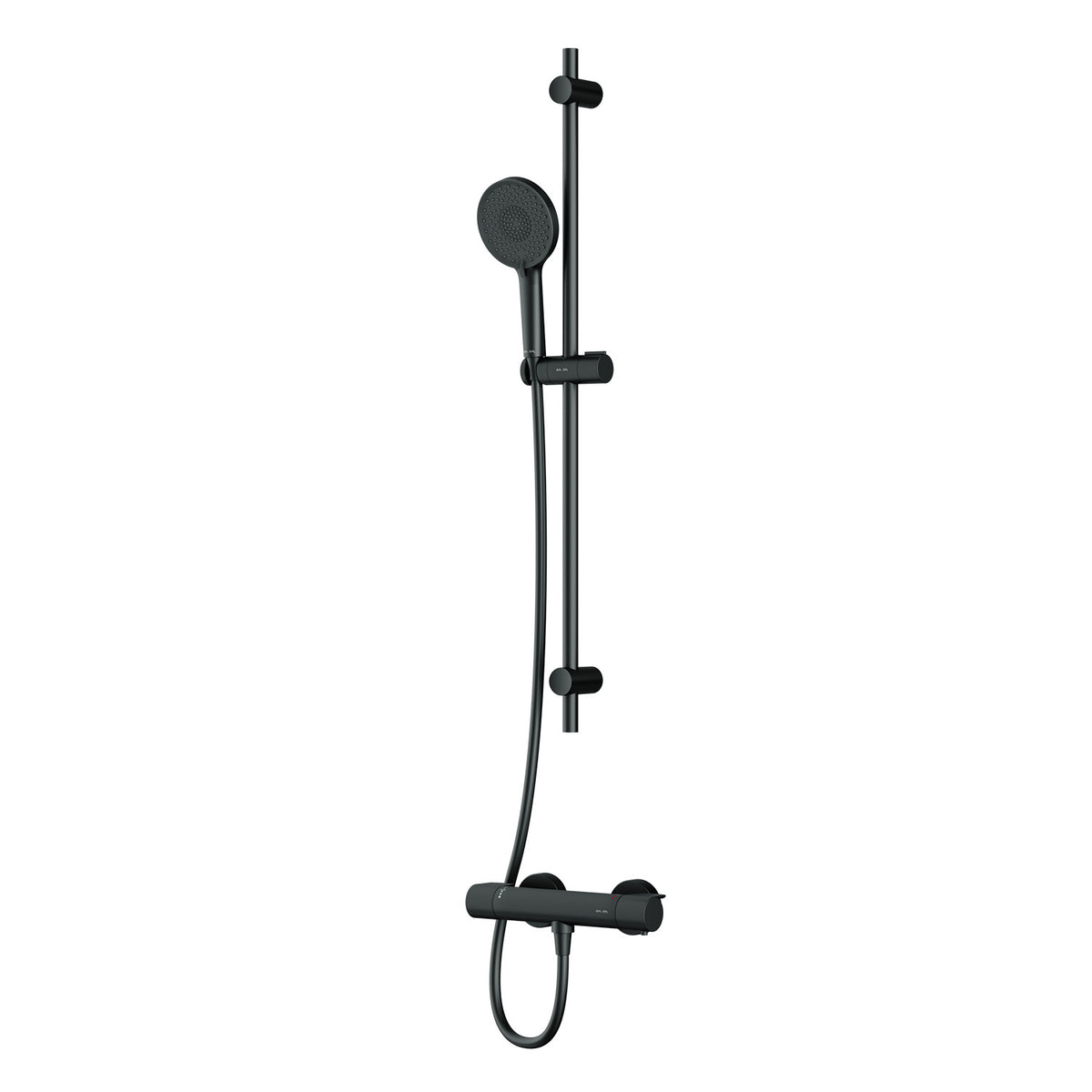 F428XA46 X-Joy Armaturen-Set: Thermostat Duscharmatur und Duschset, schwarz ampm-store.de