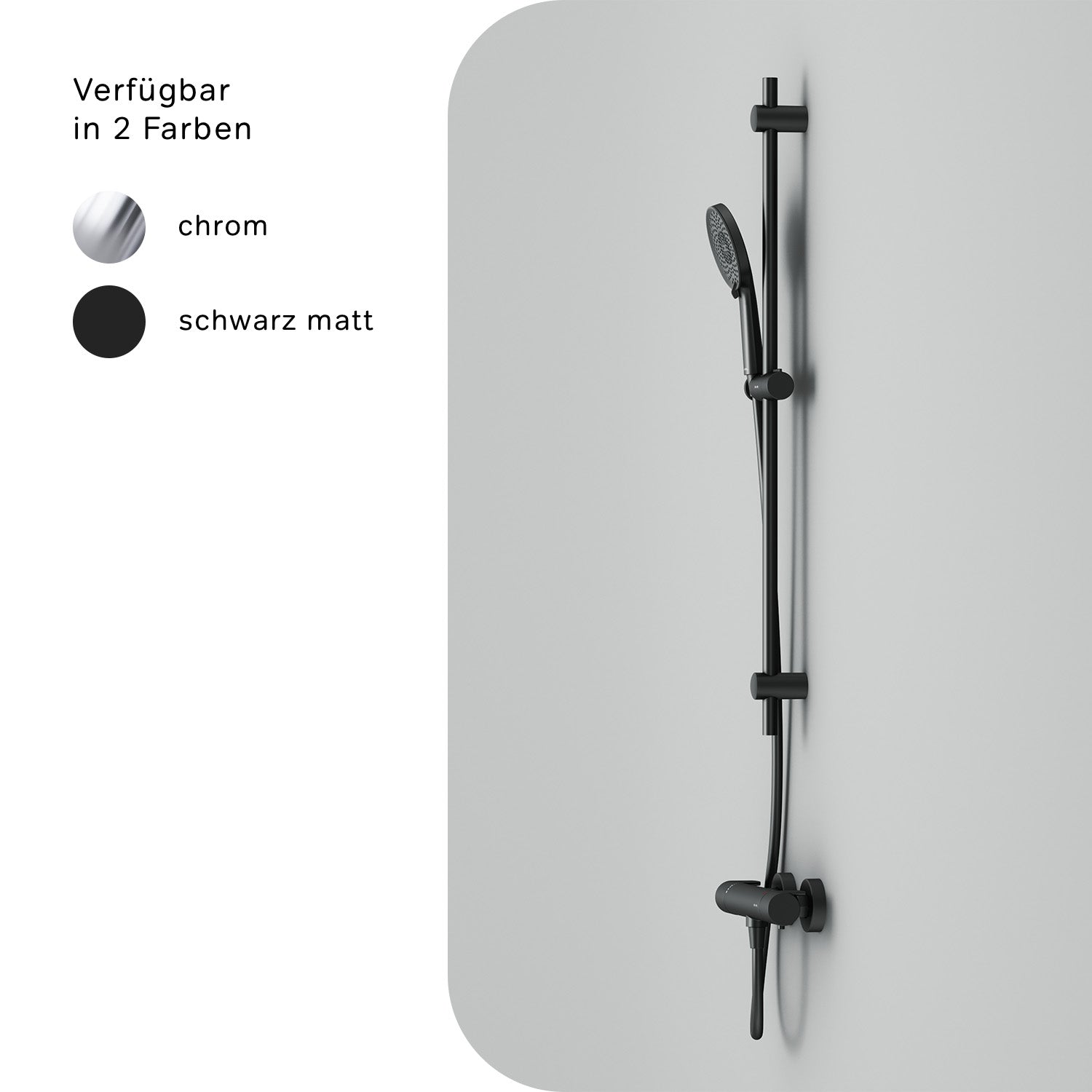 F428XA46 X-Joy Armaturen-Set: Thermostat Duscharmatur und Duschset, schwarz