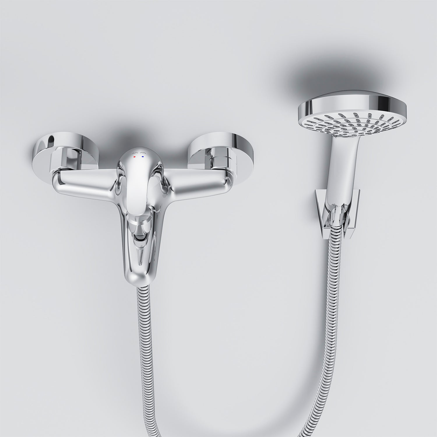 F8315000 Wannenarmatur mit Handbrause und Halter Play Mischbatterie Badewanne Wasserhahn Bad