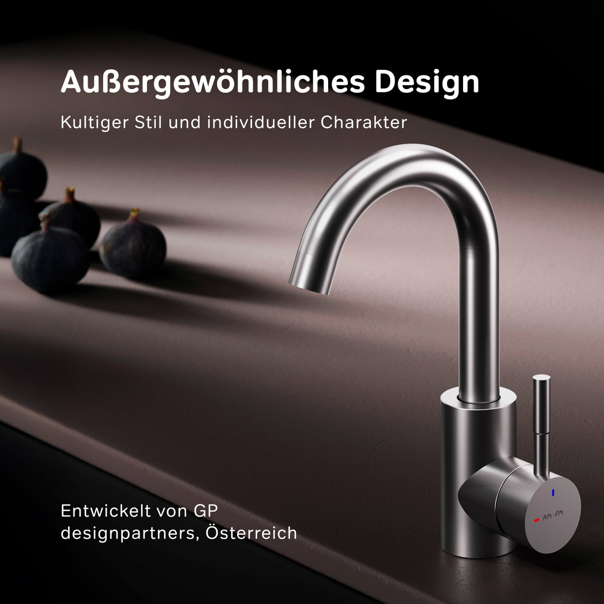 Küchenarmatur X-Joy S mit schwenkbarem Auslauf und EcoStart, Satin – F85B02711