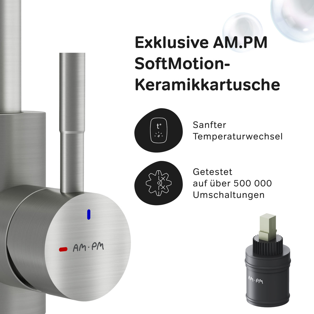 Küchenarmatur X-Joy S mit schwenkbarem Auslauf und EcoStart, Satin – F85B02711