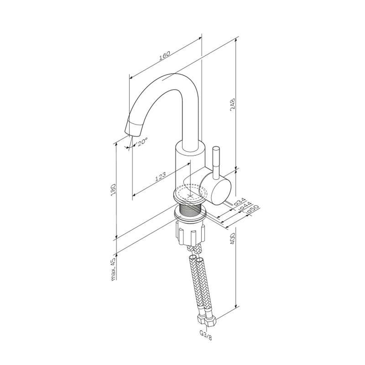 Küchenarmatur X-Joy S mit schwenkbarem Auslauf und EcoStart, Satin – F85B02711