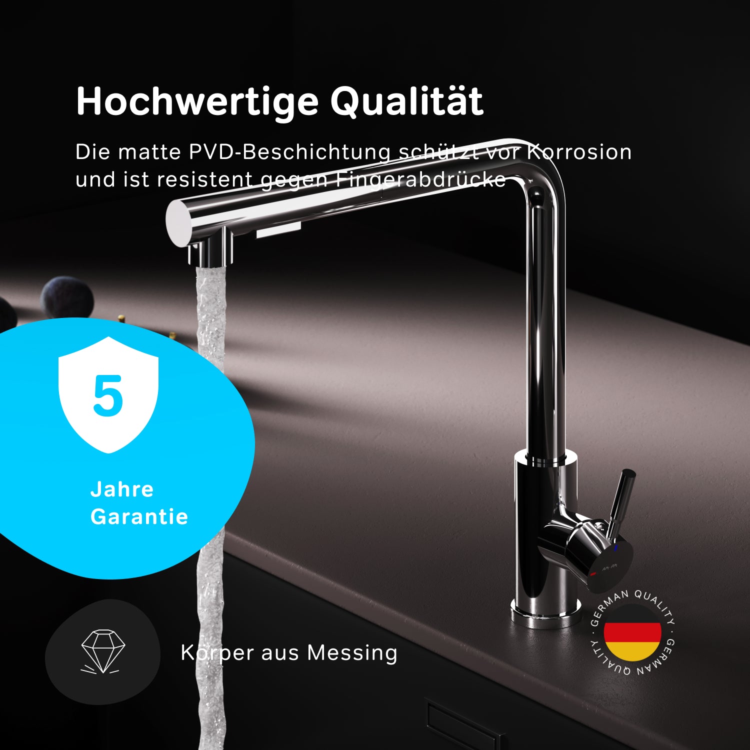 F85B05500 Küchenarmatur X-Joy S Spültischarmatur Küche Spültisch-Einhebelmischer