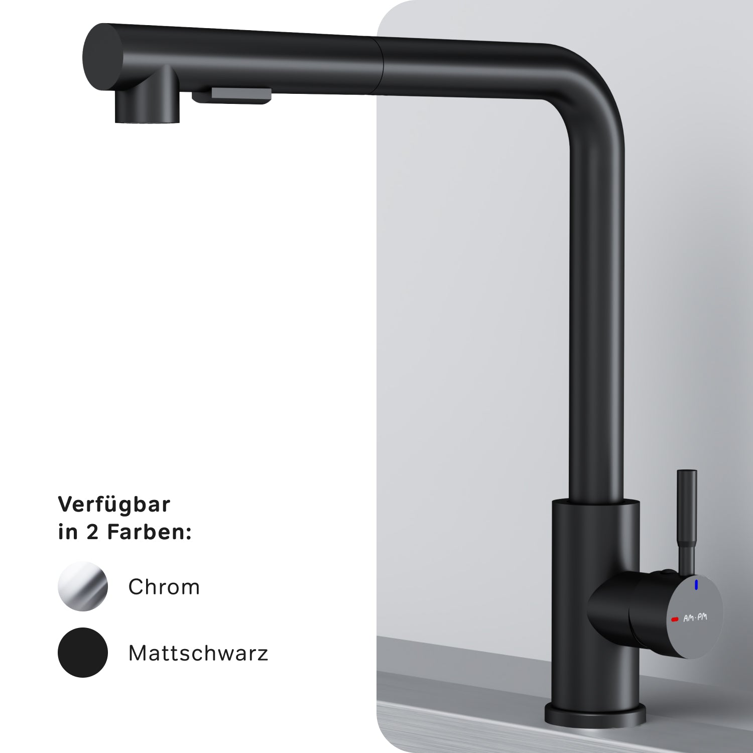 F85B05522 Küchenarmatur X-Joy S Spültischarmatur Küche Spültisch-Einhebelmischer, Schwarz