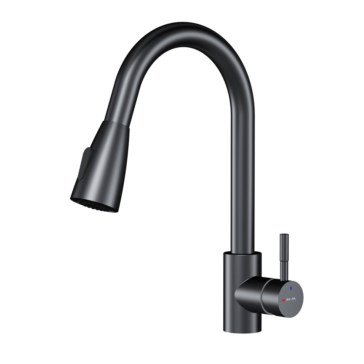 Küchenarmatur X-Joy S mit schwenkbarem, ausziehbarem Auslauf und 2 Strahlarten, Schwarz – F85B07522