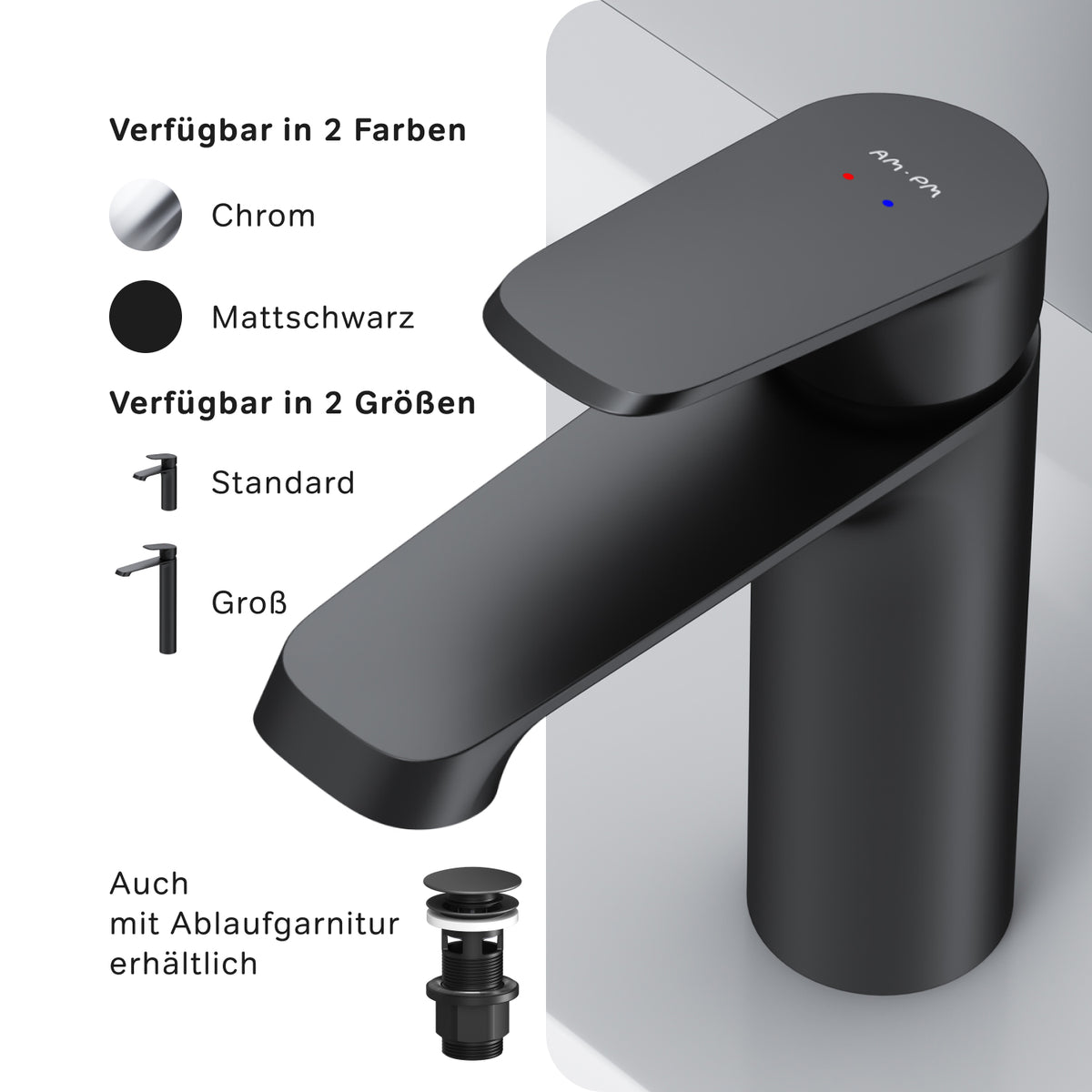 Robinet de lavabo Func, noir–F8F02122
