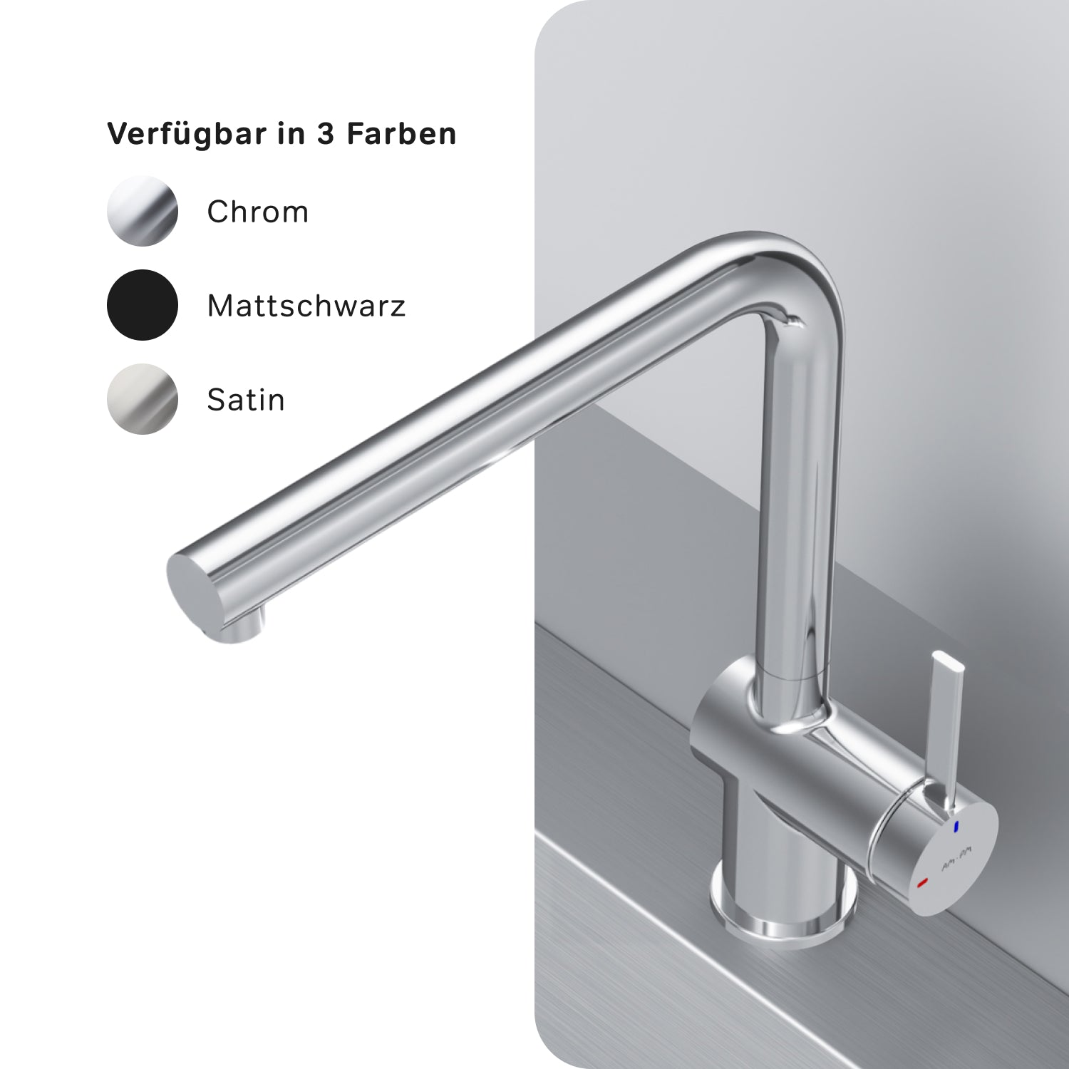 Robinet de cuisine F8F05000, mitigeur monocommande pour évier de cuisine. 