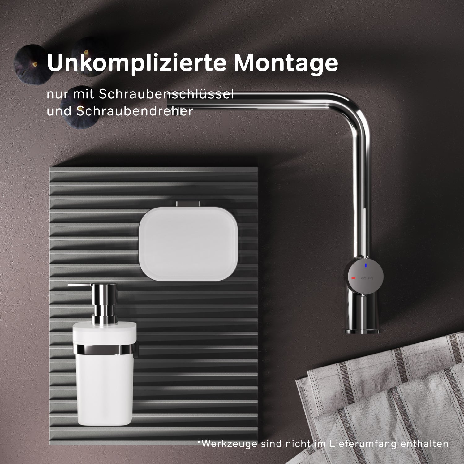 Robinet de cuisine F8F05000, mitigeur monocommande pour évier de cuisine. 