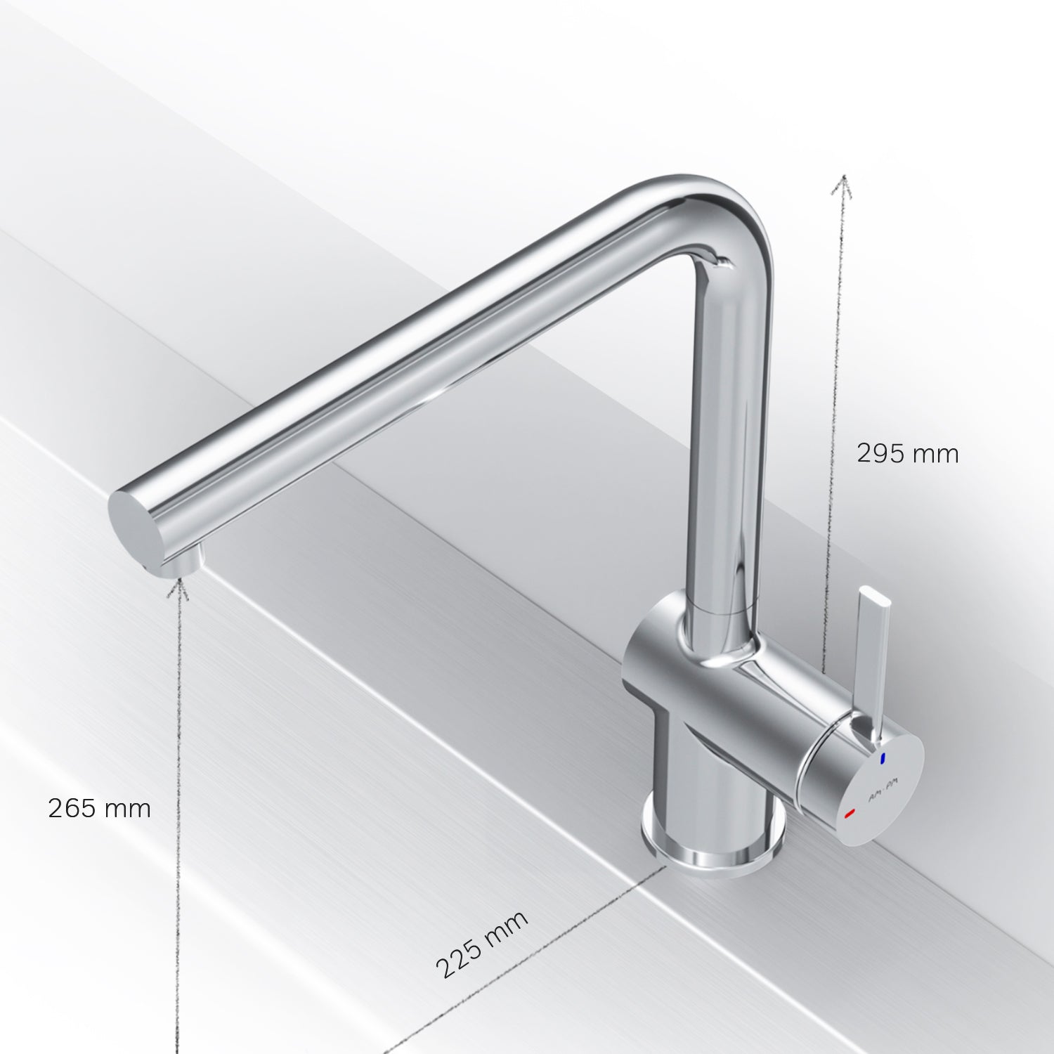 Robinet de cuisine F8F05000, mitigeur monocommande pour évier de cuisine. 