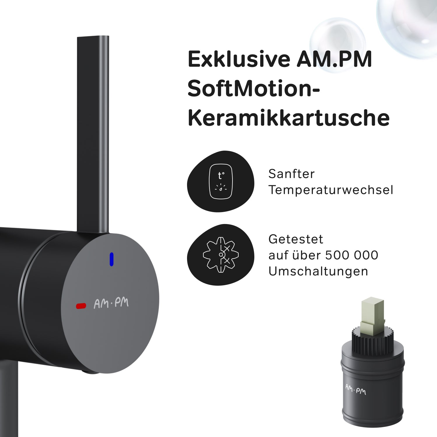F8F07022 Küchenarmatur Func Spültischarmatur Küche Spültisch-Einhebelmischer, Schwarz