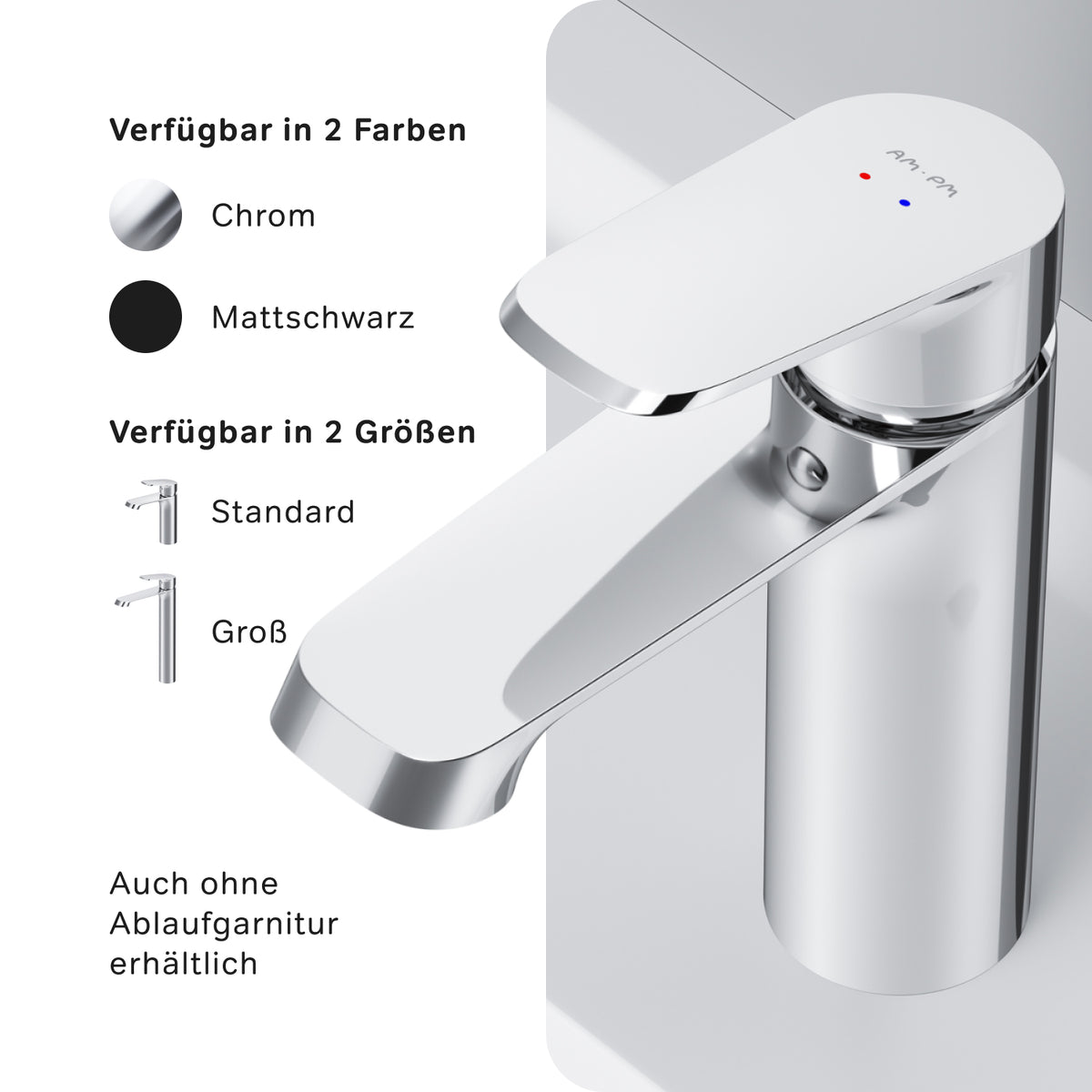 Robinet de lavabo Func avec bonde clic-clac–F8F82100