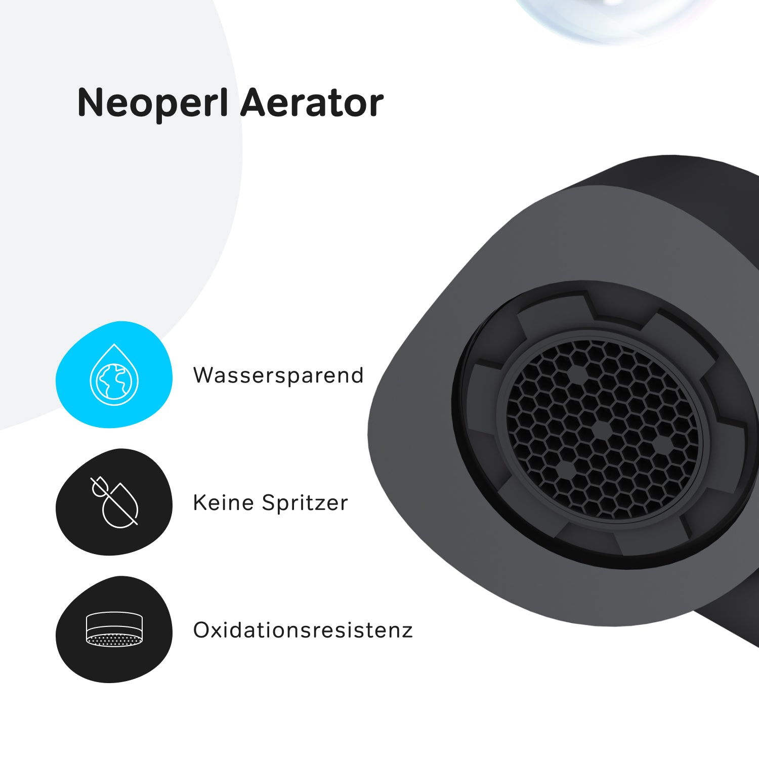 Robinet de salle de bain F8F82122 avec bonde clic-clac, noir