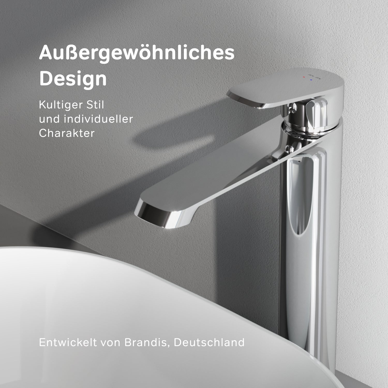 Robinet de salle de bain F8F92000, robinet de lavabo avec bec haut