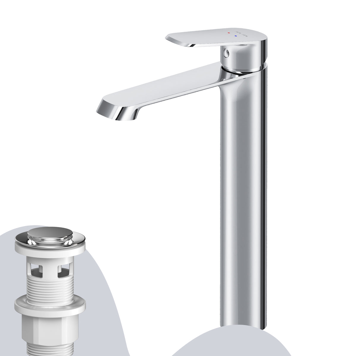 Hohe Waschtischarmatur Func mit Klick-Ablaufgarnitur – F8F92200
