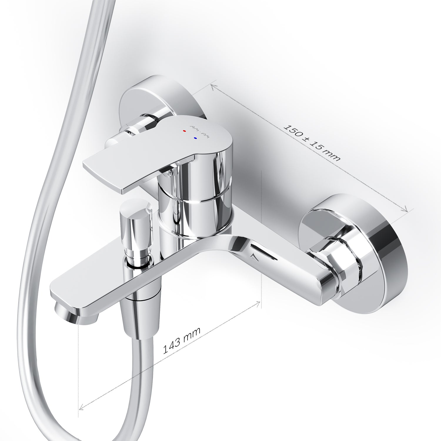 F8Y10000 Wannenarmatur Play Mischbatterie Badewanne Wasserhahn Bad