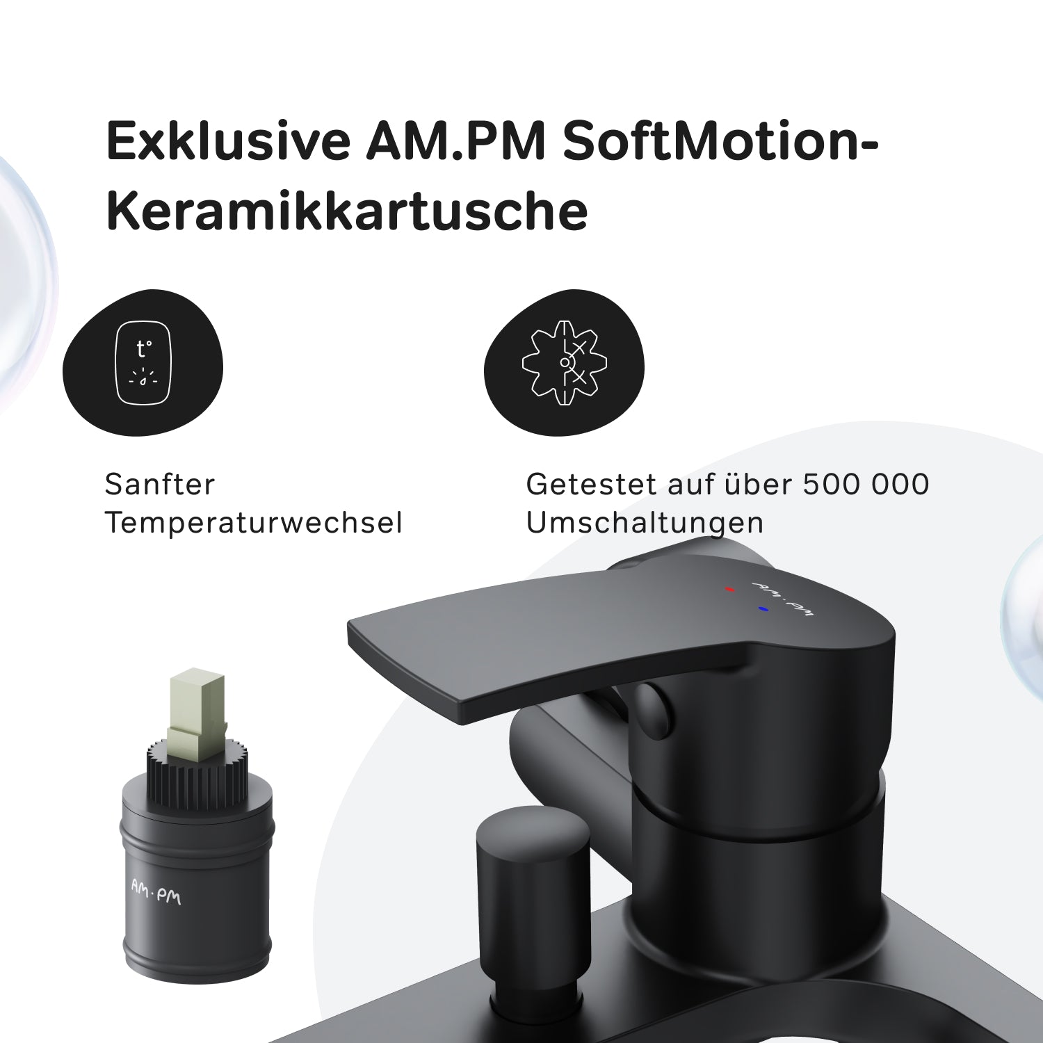 Robinet mitigeur de baignoire Play F8Y10022, noir