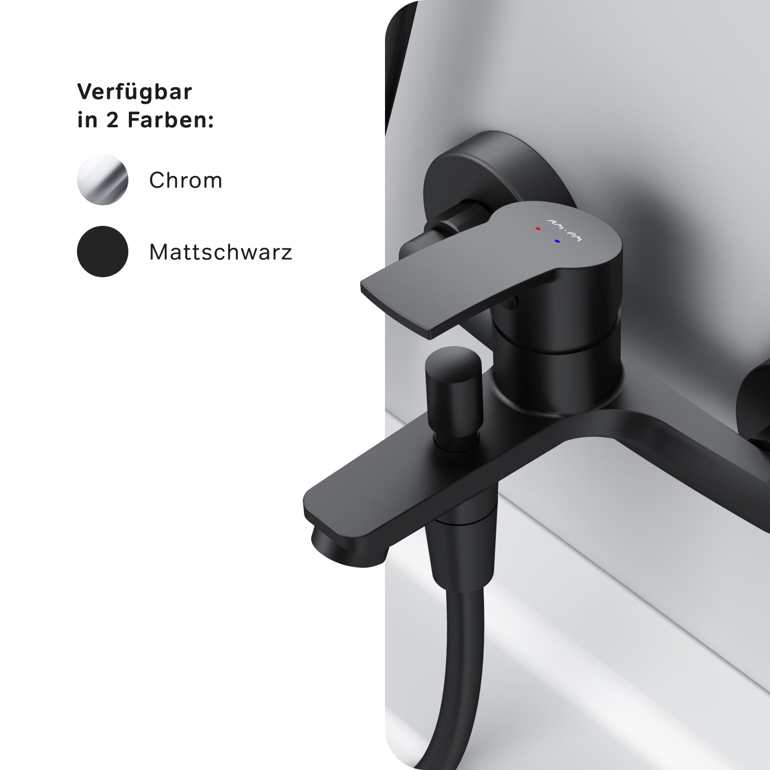 Robinet mitigeur de baignoire Play F8Y10022, noir